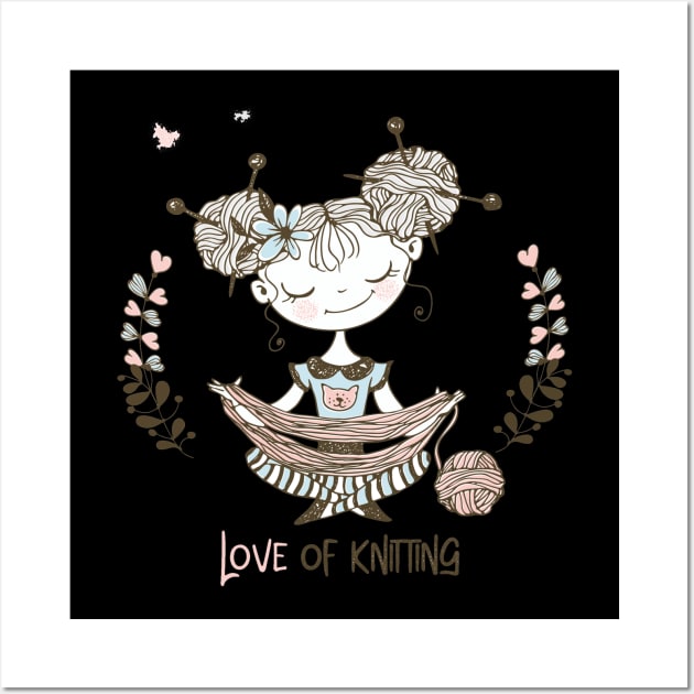 love of knitting Wall Art by carismashop